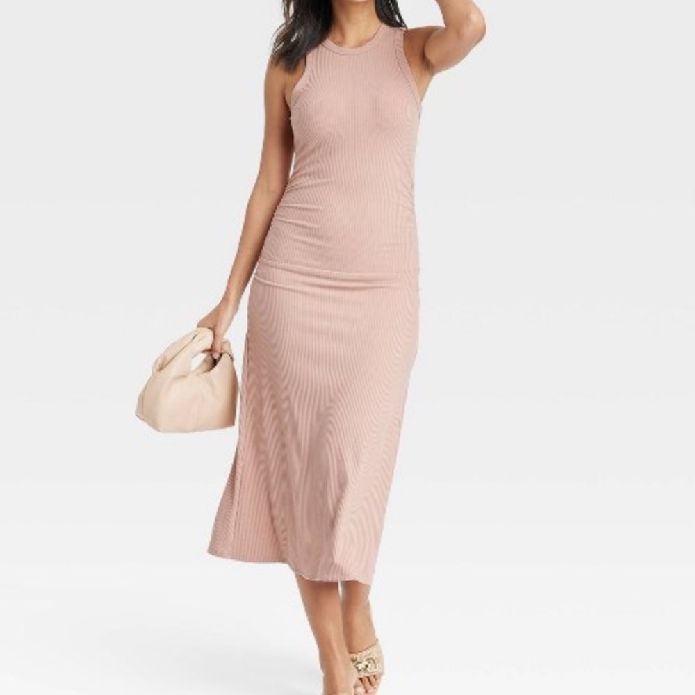 Women’s Midi Badycon Dress.   size S. color brown